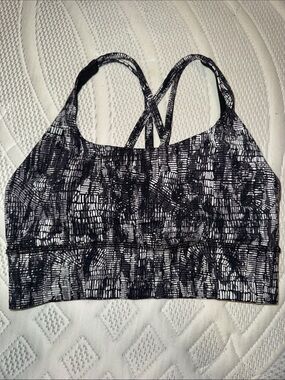lululemon athletica Black & White Strappy Patterned Sports Bra - New W/O Tags